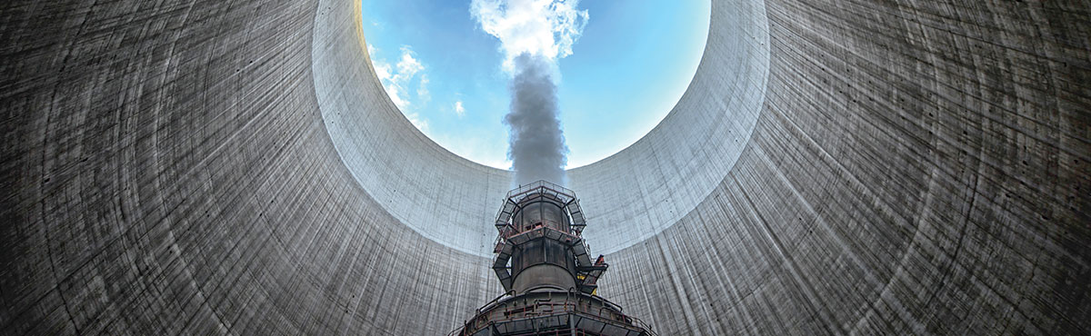 Interior of nuclear cooling tower